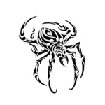 Araignée Impériale tribal aux lignes puissantes pour tatouage temporaire intense