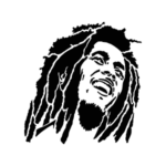 Image d'un tatouage temporaire représentant le visage de Bob Marley.