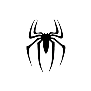 Araignée Spider-Man stylisée petit format pour tatouage temporaire super-héros