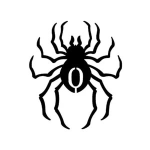 Araignée Brigade Fantôme aux lignes nettes pour tatouage manga intense