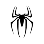 Image d'un tatouage temporaire représentant le symbole de spider man : l'araignée.