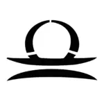 Symbole astrologique de la Balance pour tatouage temporaire inspiré du zodiaque
