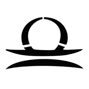 Symbole astrologique de la Balance pour tatouage temporaire inspiré du zodiaque