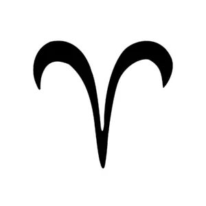 Symbole astrologique du Bélier pour tatouage temporaire inspiré du zodiaque