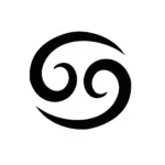 Symbole astrologique du Cancer pour tatouage temporaire inspiré du zodiaque