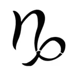 Symbole astrologique du Capricorne pour tatouage temporaire inspiré du zodiaque