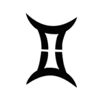 Symbole astrologique des Gémeaux pour tatouage temporaire inspiré du zodiaque