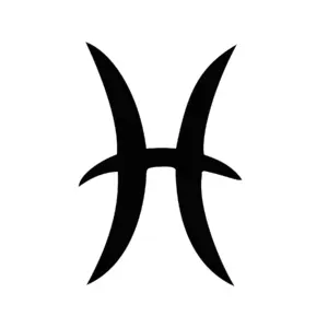 Symbole astrologique des Poissons pour tatouage temporaire inspiré du zodiaque