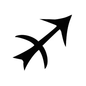 Symbole astrologique du Sagittaire pour tatouage temporaire inspiré du zodiaque