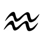 Symbole astrologique du Verseau pour tatouage temporaire inspiré du zodiaque