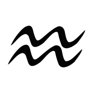 Symbole astrologique du Verseau pour tatouage temporaire inspiré du zodiaque