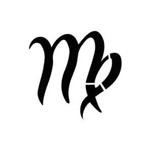 Symbole astrologique de la Vierge pour tatouage temporaire inspiré du zodiaque