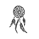 Image d'un tatouage temporaire représentant un attrape rêve.