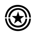 Image d'un tatouage temporaire représentant le logo de Captain America.