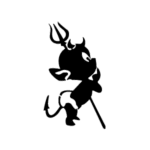 Image d'un tatouage temporaire représentant un diablotin avec son trident.