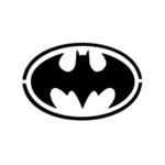 Image d'un tatouage temporaire, représentant le symbole de Batman.