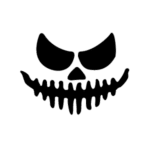 Image d'un tatouage temporaire représentant le visage d'un fantôme.
