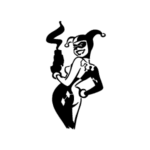 Image d'un tatouage temporaire représentant Harley Quinn.