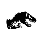 Image d'un tatouage temporaire représentant Jurassic Park.