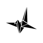 Image d'un tatouage temporaire représentant un oiseau en origami.