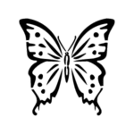 Image d'un tatouage temporaire représentant Un papillon.