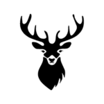 Image d'un tatouage temporaire représentant une tête de cerf.