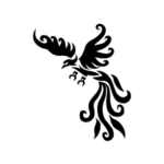 Image d'un tatouage temporaire représentant un Phoenix.