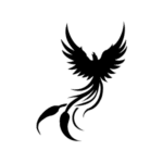 Image d'un tatouage temporaire représentant un Phoenix.