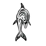 Dauphin océanique aux lignes fluides pour tatouage temporaire élégant
