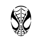 Image d'un tatouage temporaire représentant la tête de Spider-Man.