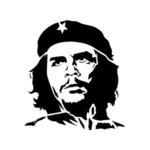 Image d'un tatouage temporaire représentant le visage du Tché Guevara.