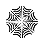 Image d'un tatouage temporaire représentant une Toile d'araignée.