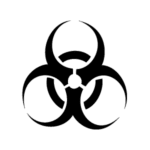 Image d'un tatouage temporaire représentant le symbole Toxique.