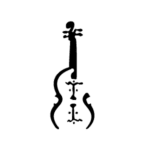Image d'un tatouage temporaire représentant un violoncelle.