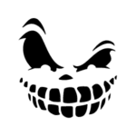 Image d'un tatouage temporaire représentant le visage d'un fantôme.