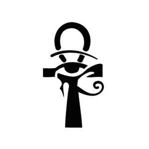 Symbole ankh croix de vie égyptienne pour tatouage temporaire spirituel et symbolique