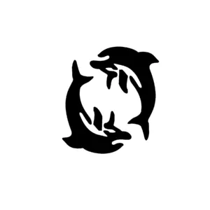 Petit dauphin minimal aux lignes fines pour tatouage discret