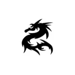 Petit dragon minimaliste au tracé épuré pour tatouage temporaire discret et élégant