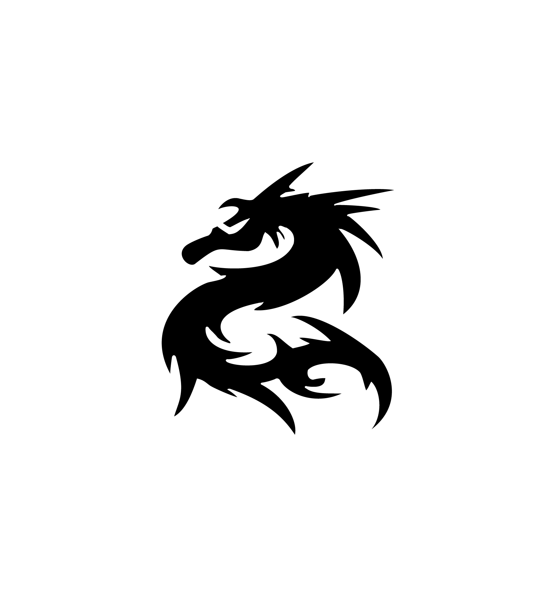 Petit dragon minimaliste au tracé épuré pour tatouage temporaire discret et élégant