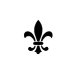 Fleur de lys classique aux formes simples et symétriques pour tatouage temporaire élégant et symbolique