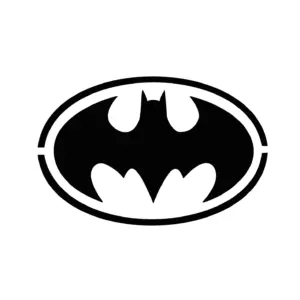 Logo Batman symbole noir épuré pour tatouage temporaire discret et emblématique