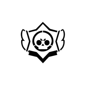 Logo Brawl Stars stylisé pour tatouage temporaire gaming