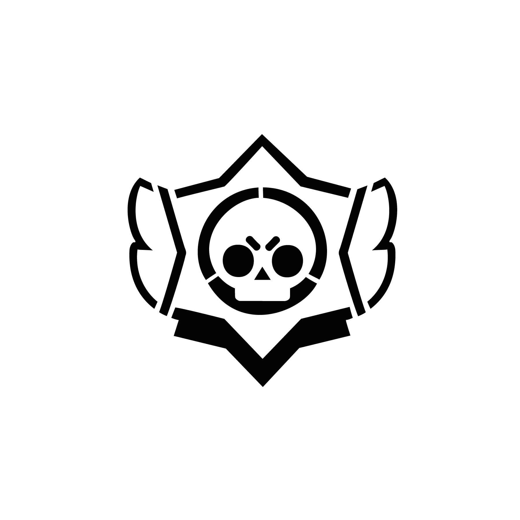 Logo Brawl Stars stylisé pour tatouage temporaire gaming