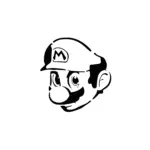 Visage de Mario avec casquette M et moustache pour tatouage temporaire ludique