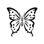 Papillon symétrique élégant créant un tatouage temporaire équilibré et décoratif