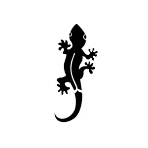 Petite salamandre au tracé simple pour tatouage temporaire reptile discret