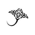 Raie tribale aux courbes ornementales pour tatouage temporaire élégant