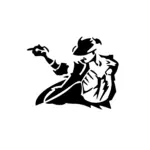 Silhouette de Michael Jackson en posture de danse pour tatouage temporaire dynamique et artistique