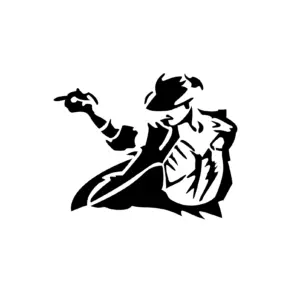 Silhouette de Michael Jackson en posture de danse pour tatouage temporaire dynamique et artistique