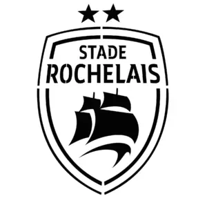 Écusson Stade Rochelais avec navire stylisé pour tatouage temporaire supporter puissant